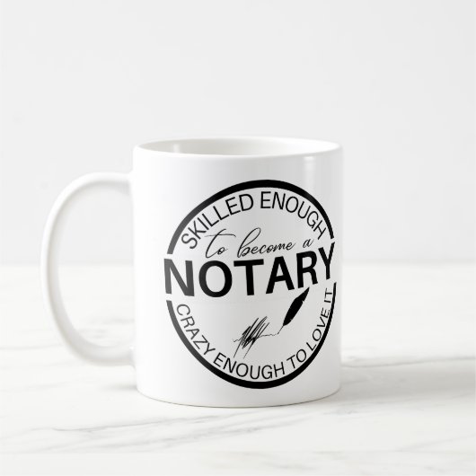 qualifiziert genug, um eine Notar-Tasse zu werden Kaffeetasse (Links)