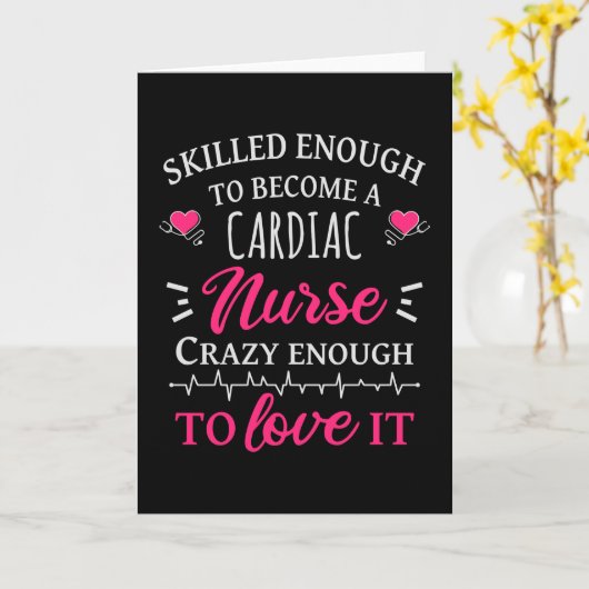 Qualifiziert genug, um Herzkrankenschwester zu wer Karte (Gelbe Blume)