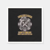 Qualifizierte Arbeit ist nicht billig - Klassik de Serviette (Vorderseite)