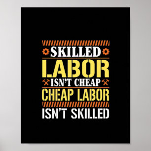 Qualifizierte Arbeitskräfte für den Tag der Arbeit Poster