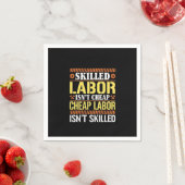Qualifizierte Arbeitskräfte für den Tag der Arbeit Serviette (Beispiel)
