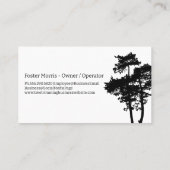 Qualifizierte Arbeitskräfte klettern auf Baum zum  Visitenkarte (Rückseite)