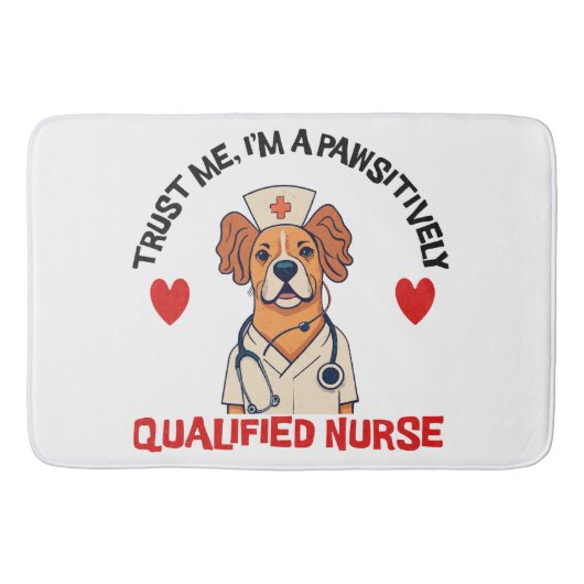 Qualifizierte Krankenschwester pawsitiv Badematte (Vorderseite)