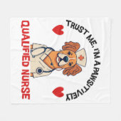 Qualifizierte Krankenschwester pawsitiv Fleecedecke (Vorderseite (Horizontal))