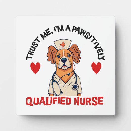 Qualifizierte Krankenschwester pawsitiv Fotoplatte (Vorderseite)
