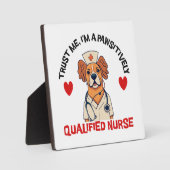 Qualifizierte Krankenschwester pawsitiv Fotoplatte (Vorderseite)