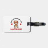 Qualifizierte Krankenschwester pawsitiv Gepäckanhänger (Rückseite horizontal)