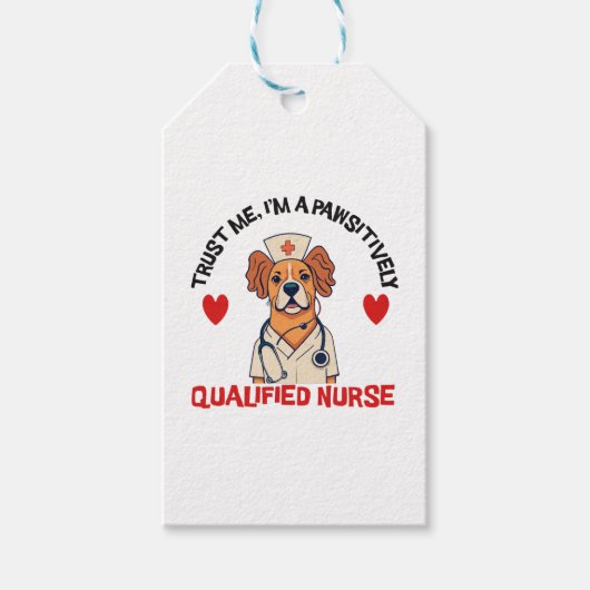 Qualifizierte Krankenschwester pawsitiv Geschenkanhänger (Vorderseite)