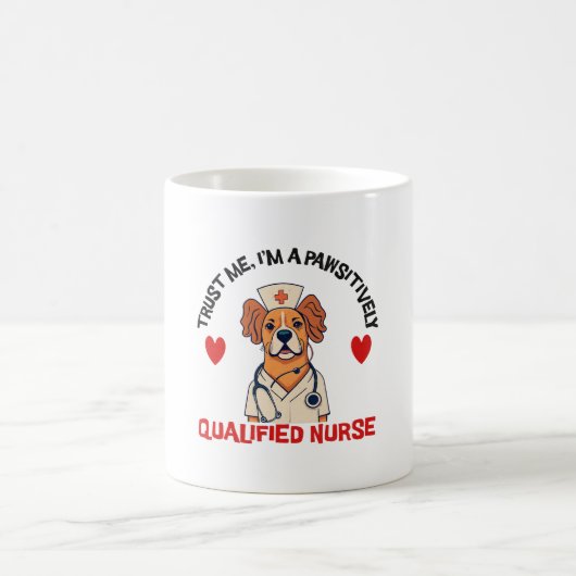 Qualifizierte Krankenschwester pawsitiv Kaffeetasse (Mittel)