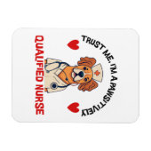 Qualifizierte Krankenschwester pawsitiv Magnet (Horizontal)