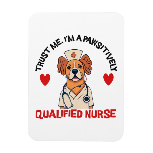Qualifizierte Krankenschwester pawsitiv Magnet (Vertikal)