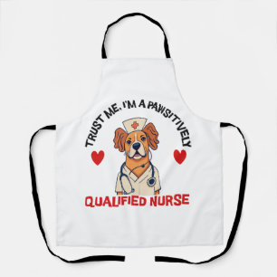 Qualifizierte Krankenschwester pawsitiv Schürze