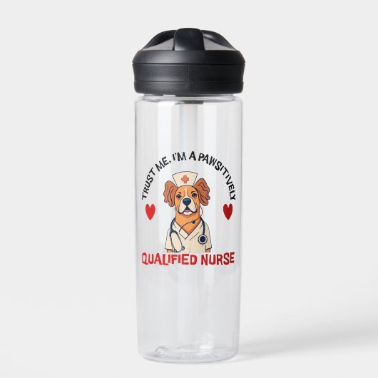 Qualifizierte Krankenschwester pawsitiv Trinkflasche (Vorderseite)