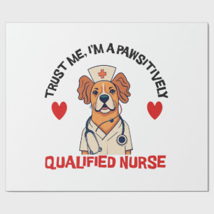 Qualifizierte Pflegekraft Pawsitively Geschenkpapier