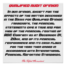 "Qualifizierte Rechnungsprüfungs-Meinung " Poster