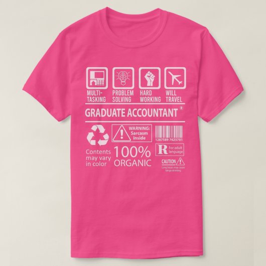Qualifizierter MultiTasking-zertifizierter Job-Gif T-Shirt (Design vorne)