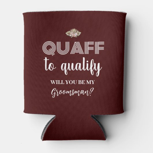 Qualifiziertes, lustiger Trauzeuge Vorschlag Maroo Dosenkühler (Vorderseite)