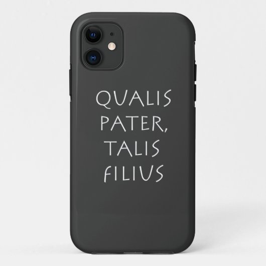 Qualis pater talis filius Case-Mate iPhone hülle (Rückseite)