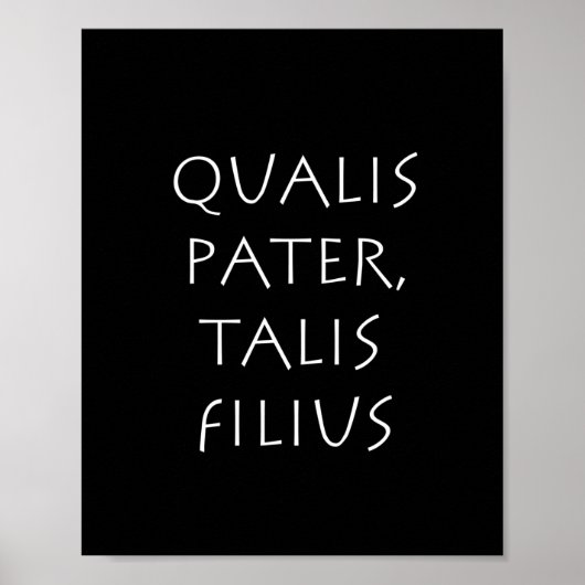 Qualis pater talis filius poster (Vorne)