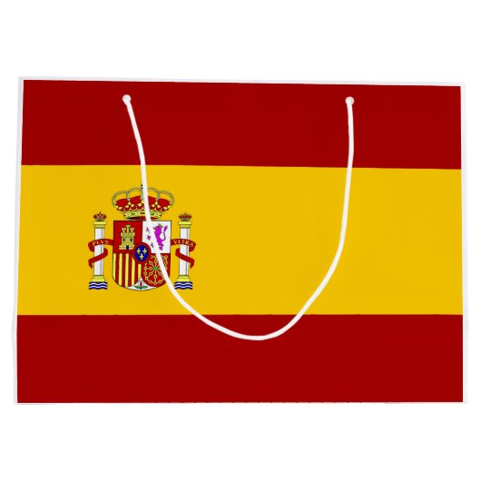 Qualität der Flagge Spaniens Große Geschenktüte (Rückseite)