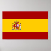 Qualität der Flagge Spaniens Poster (Vorne)