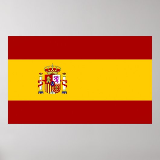 Qualität der Flagge Spaniens Poster (Vorne)