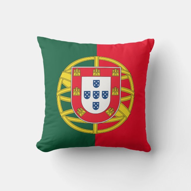 Qualität der portugiesischen Flagge Kissen (Vorderseite)