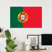 Qualität der portugiesischen Flagge Poster (Heimbüro)