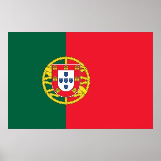 Qualität der portugiesischen Flagge Poster (Vorne)