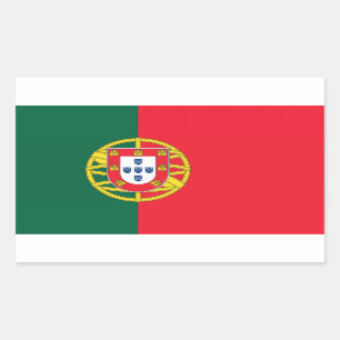 Qualität der portugiesischen Flagge Rechteckiger Aufkleber