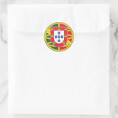 Qualität der portugiesischen Flagge Runder Aufkleber (Tasche)