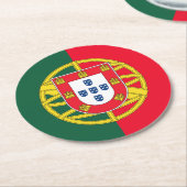 Qualität der portugiesischen Flagge Runder Pappuntersetzer (Angewinkelt)