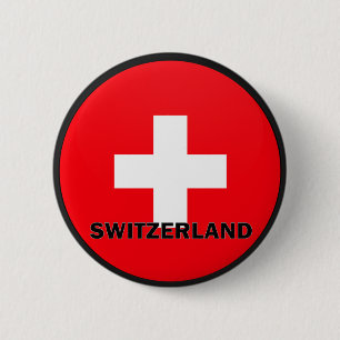 Qualität der Schweiz Roundel Flagge Button