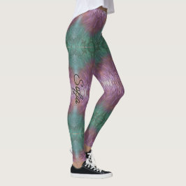 Qualität des Lavendels und der Aquamarinen grünen  Leggings
