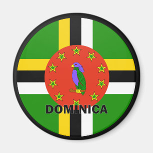 Qualität Dominicas Roundel Flagge Magnet