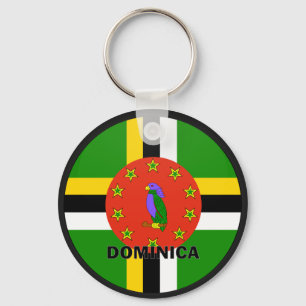 Qualität Dominicas Roundel Flagge Schlüsselanhänger
