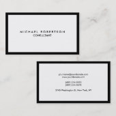 Qualität Einzigartiges Schlichtes Schwarzes Border Visitenkarte (Vorne/Hinten)