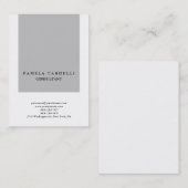 Qualität Grau und Weiß Einzigartig Modernes Trends Visitenkarte (Vorne/Hinten)