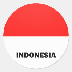 Qualität Indonesiens Roundel Flagge Runder Aufkleber