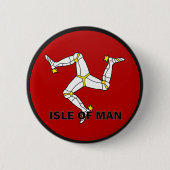 Qualität Isle of Mans Roundel Flagge Button (Vorderseite)