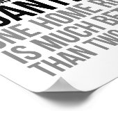 Qualität ist wichtiger als Quantität Poster (Ecke)