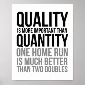 Qualität ist wichtiger als Quantität Poster (Vorne)