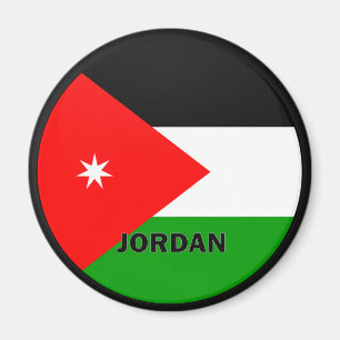 Qualität Jordaniens Roundel Flagge Magnet