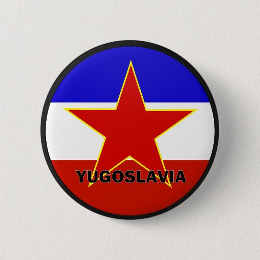 Qualität Jugoslawiens Roundel Flagge Button (Vorderseite)