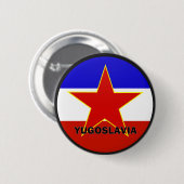 Qualität Jugoslawiens Roundel Flagge Button (Vorne & Hinten)