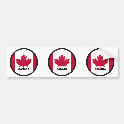 Qualität Kanadas Roundel Flagge Autoaufkleber (Vorne)