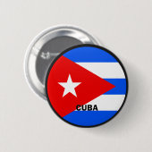 Qualität Kubas Roundel Flagge Button (Vorne & Hinten)