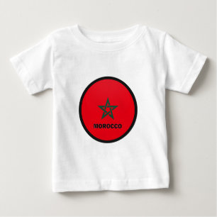 Qualität Marokkos Roundel Flagge Baby T-shirt