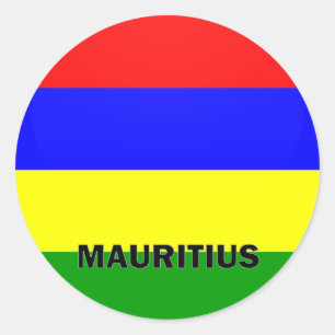 Qualität Mauritius Roundel Flagge Runder Aufkleber