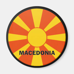 Qualität Mazedoniens Roundel Flagge Magnet